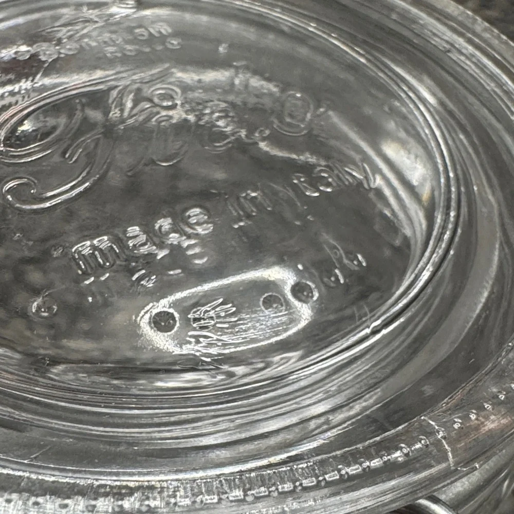 Bormioli Rocco Fido Case Clear 1L Glass Storage Jar with Secure Silver Lid NEW